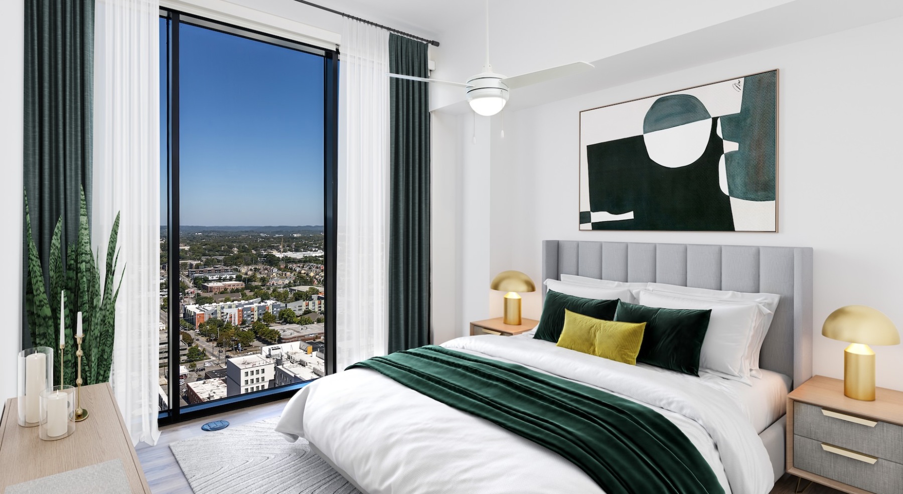 Spacious Bedrooms with Floor-to-Ceiling Windows