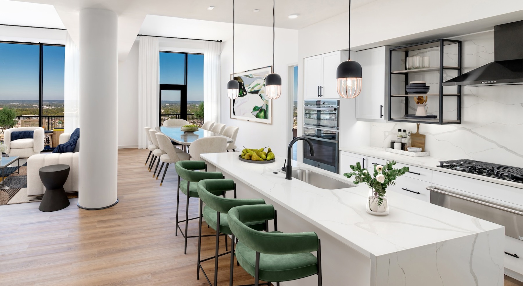 Open-Concept Floor Plans With Spectacular City and Hill Views