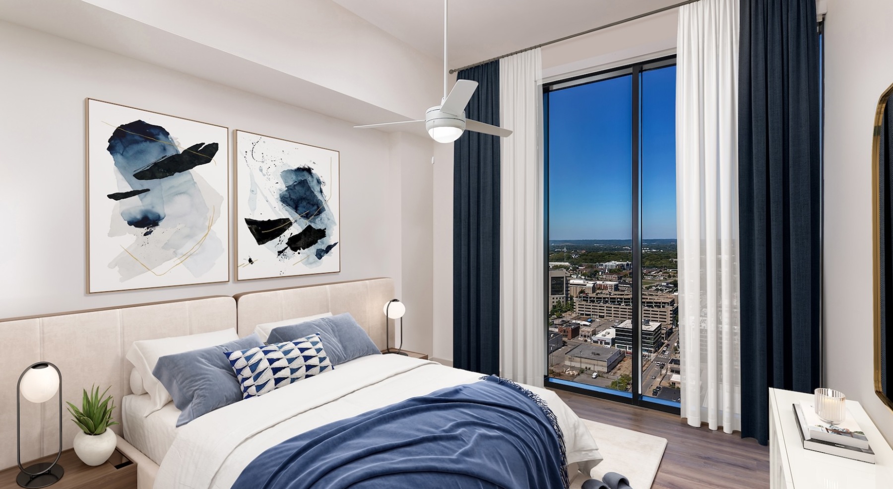 Spacious Bedrooms with Floor-to-Ceiling Windows